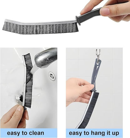 2 Pcs Hard Bristle Crevice Cleaning Brush - Crevice Cleaning Brushes for Household Use, Multifunctional Corner Gap Cleaning Brush Tool Grout Cleaner Brush for Kitchen Bathroom Window Track