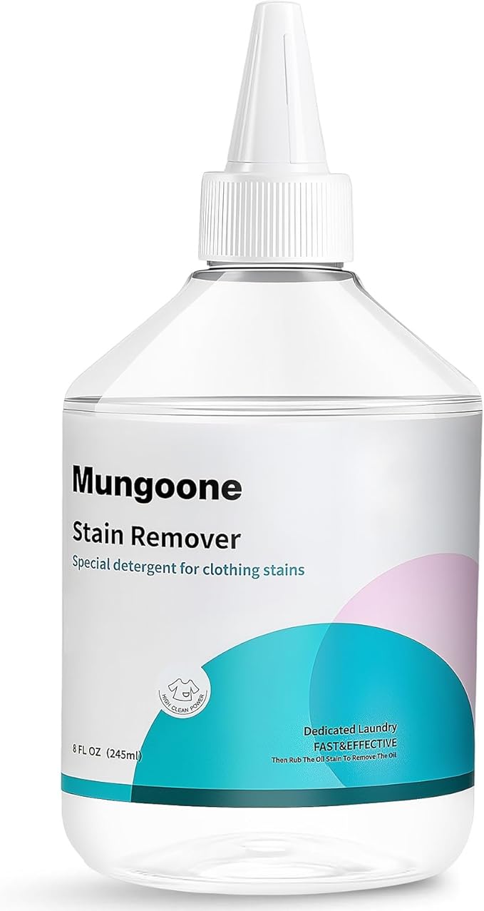 Clothes Grease Stain Remover, Newborn & Baby Essentials, Laundry Stain Treatment, Stain Remover for Oil Grease, Ink Stains, Foods & Vegetable Stains, Makeup, Grass, Coffee, & More, 8 Fl Oz