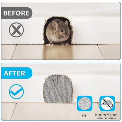 Steel Wool Roll, 20FT Flexible Stainless Steel Wool Rolls Interstice Hole Filler, Barrier Wire Mesh Hole Fill Fabric, Control Gap Filter Keep Animals Away from Holes for House Garage
