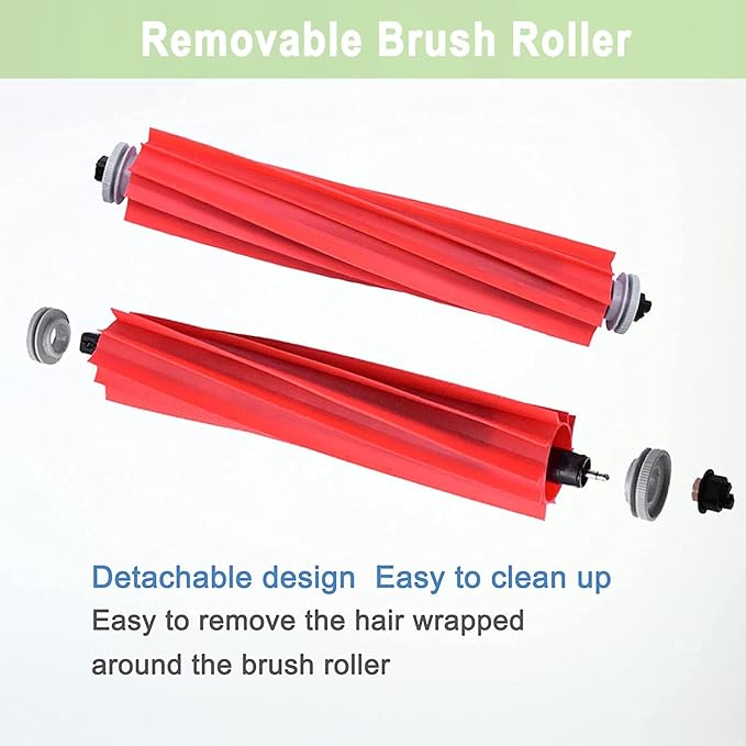 Roborock Compatible Replacement Parts Compatible with Roborock S7 S7+ S7 MaxV, S7 MaxV Plus T7S T7 plus T7S plus Robot Vacuum, 2 Roller Brush, 4 Filter, 6 Side Brush, 4 Mop Cloth