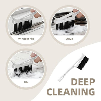 CLEANGOR Grout Cleaner Brush V Shape, Stiff Grout Cleaning Brushes for Tile Floor,Magic Brush, Bathroom Accessory, Cleaning Tools, Grout Scrub Brush Set for Shower, Bathroom, Kitchen, Household Use