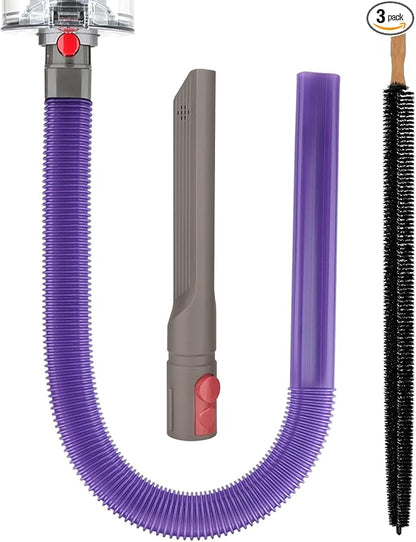 RTop Dryer Vent Lint Vacuum Atttachments and Crevice Tool for Dyson Gen 5 V15 V15s V12 V11 V10 V9 V8 V7 Detect Outsize Slim Absolute Cyclone Vacuum Nozzle Flexible Dryer Lint Remove Tool Cleaner Kit
