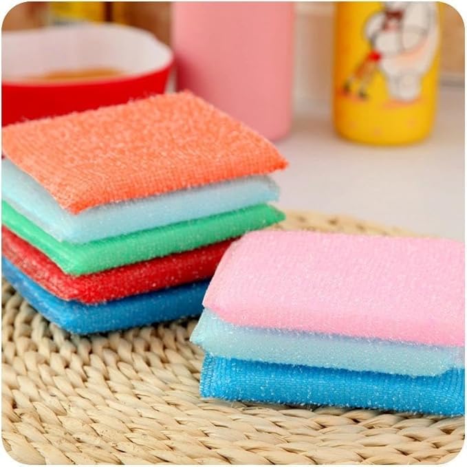 Swift-Scrub Non-Scratch Wire Steel Scrubber for Sustainable Cleaning of Utensils, Dishes, Counters, Sinks and Wet and Dry Cleaning Multipurpose Dish Wash Scrubber | (Scrub Sponge, 4)