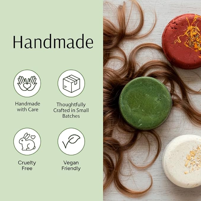 Marbela Solid Shampoo Bar for Oily Hair - Clarifying Sulfate Free Hair Shampoo Bar with Charcoal & Clay, Zero Waste Eco Friendly, 3oz