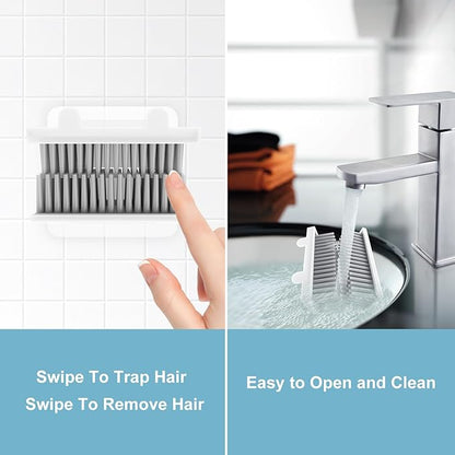 Hair Catcher, Reusable Shower Wall Hair Collector Hair Trap for Drain Protector, Silicone Hair Catcher for Bathroom Bathtub