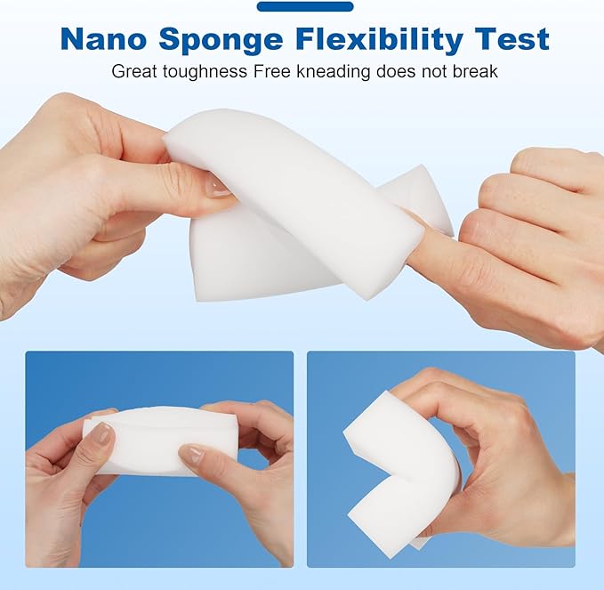 21-Pack Extra-Thick Melamine Sponges – 3.94" × 2.76" × 1.18" Durable Kitchen & Bathroom Cleaning Pads – Powerful, Non-Scratch, Water-Activated Magic Sponge