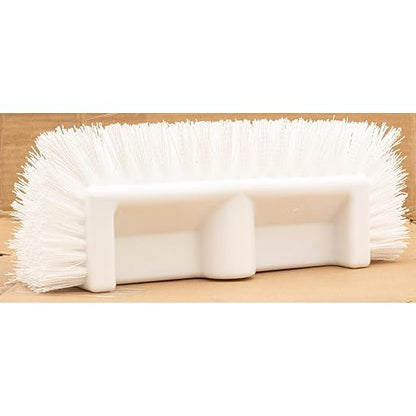 SPARTA Multi-Level Tile Scrub Brush 12" Wide Brush Head, Heavy-Duty Tile Cleaning Brush with End Bristles for Commercial Tiles, Tubs and Floor, Plastic, 12 Inches, White, (Pack of 12)