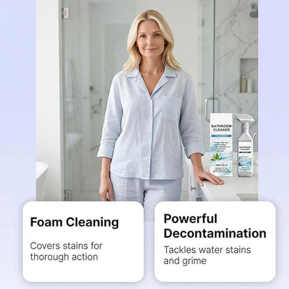 Scale Remover Bathroom Cleaner Foam Spray, Formula for Hard Water Stains, Toilet Grime & Soap Scum on Multi-Surfaces, Powerful Scale Remover, Suitable for Tiles, Glass, Stainless, Steel