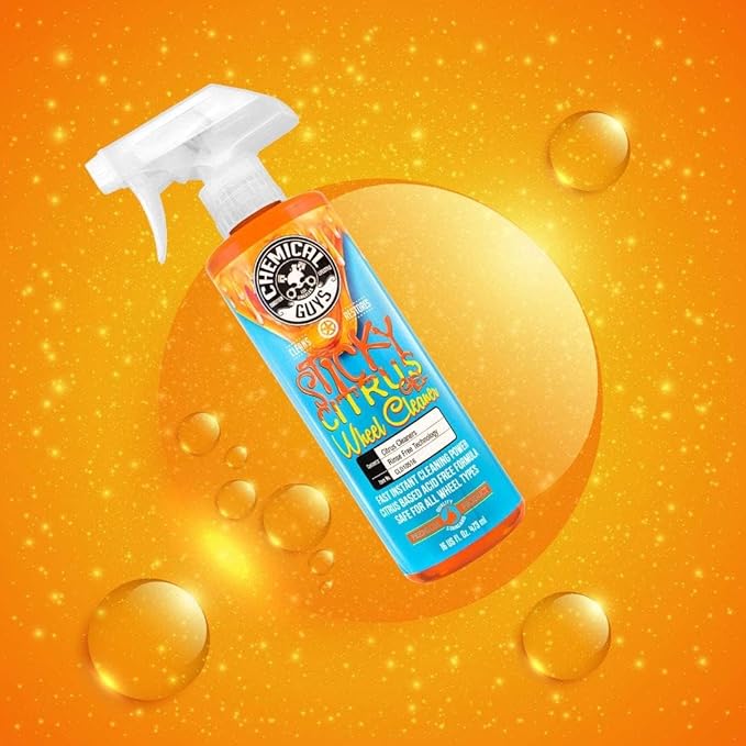 Chemical Guys CLD10516 Sticky Citrus Wheel Cleaner Gel, (Safe For All Wheel Types) Works on Cars, Trucks, SUVs, Motorcycles, RVs & More, 16 fl oz
