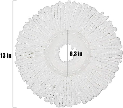 5 Replacement Mop Micro Head Refill for 360° Spin Magic Mop-Microfiber Replacement Mop Head-Round Shape Standard Size