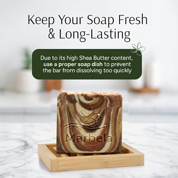 Marbela Cosmetics Hydrating Clay Soap Bar - Unscented Natural Face & Body Soap for Sensitive Skin - Vegan Palm Oil Free Handmade Soap USA 3.5 oz
