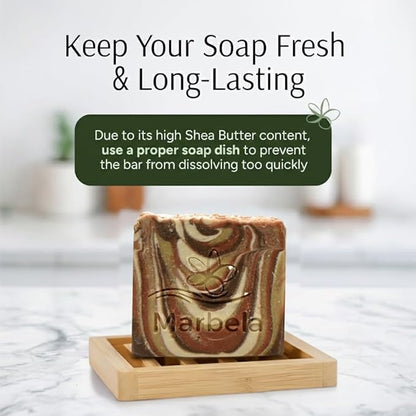 Marbela Cosmetics Hydrating Clay Soap Bar - Unscented Natural Face & Body Soap for Sensitive Skin - Vegan Palm Oil Free Handmade Soap USA 3.5 oz