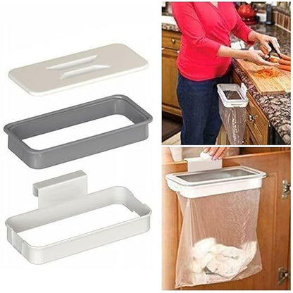 Portable Trash Bag Holder, Garbage Holder with Removable Lid&Clip that Can Attach to Any Door DrawerGarbage Storage(1 pcs)