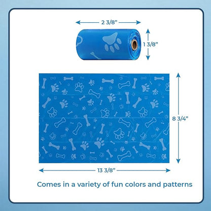 Best Pet Supplies Dog Poop Bags for Waste Refuse Cleanup, Doggy Roll Replacements for Outdoor Puppy Walking and Travel, Leak Proof and Tear Resistant, Thick Plastic - Assorted, 150 Bags
