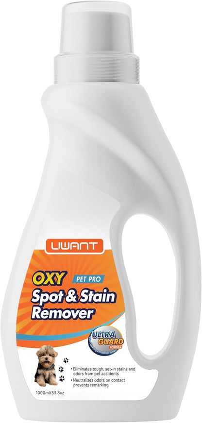 Uwant Pet Pro Oxy Carpet Cleaning Solution, Multi-Purpose Formula for Carpet Stain Removal of Pet Cleaning,Kitchen,Furniture Surface,Couch, Carpet, 33.8 Fl Oz, 1-Pack