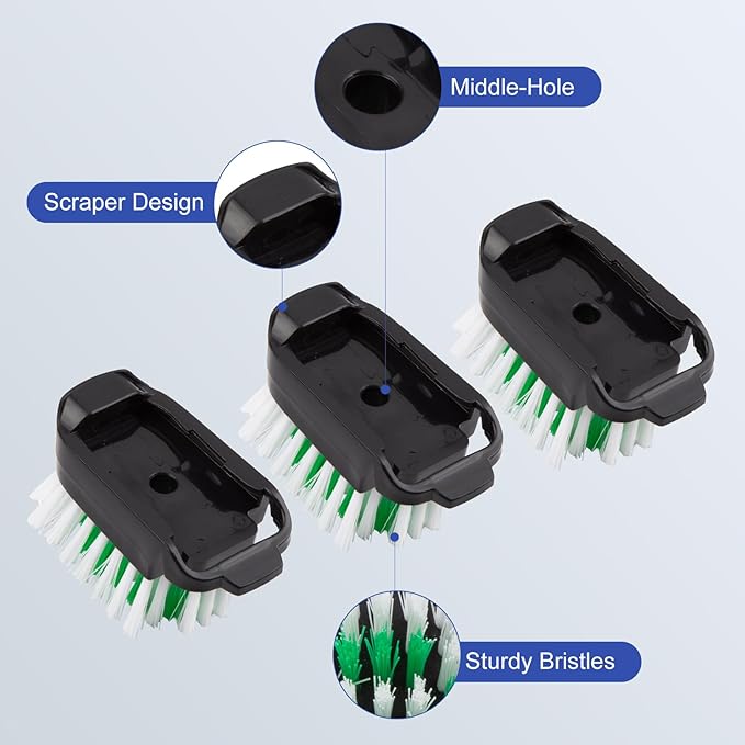 Dymoll 3 Pack Dish Brush Refills, Advanced Soap Control Dishwand Brush Refills, Using Interchangeably with Dish Wand Sponge