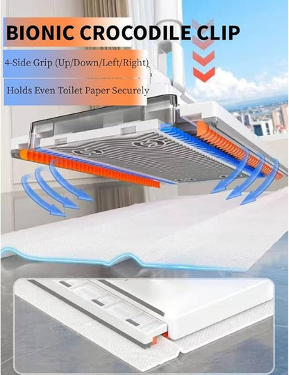 2026 New Snap Grip Mini Mop, Automatic Cloth Changing Mini Mops, 40inches Wet & Dry Click Mops for House Wall Window Bathroom Toilet Corners Door (1*mop+5*Cloth)