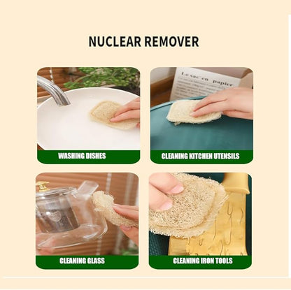 Natural Loofah Sponges 3-Pack, Extra Dense Long-Lasting for Dishes Body, 100% Plant Fiber Exfoliating Scrubber, Eco-Friendly Kitchen Sponge, Biodegradable, Gentle on Skin, Cookware