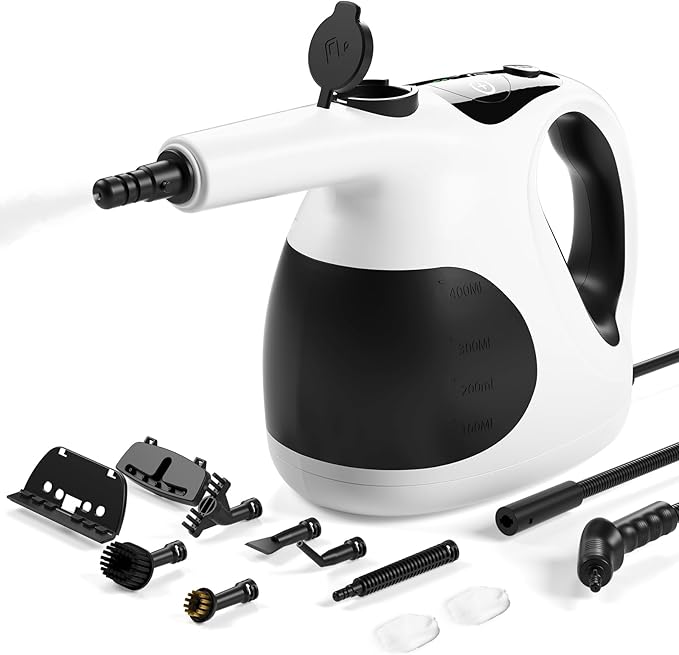 Handheld Steam Cleaner for Home,3s Instant Heated-Up Steam Cleaner,16.5ft Power Cable,Safety Lock,Quick Refill Handheld Steamer for Home Kitchen Grout Tile Shower Cleaning