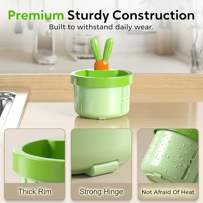 2 Pcs Cactus Sink Drain Strainer – Press-to-Dump Kitchen Sink Filter Basket, 3 Inch Food Residue Collector with One-Press Lifting Stopper, Multifunctional Waste Catcher for Home (Set E)