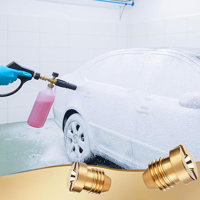 0.9 mm Foam Cannon Orifice Nozzle Tips, 0.9mm Universal Connector for Foam Sprayer, Washer Replacement Nozzles, Precision Foam Cannon Orifice for Car Wash and Garden Hose Use(2Pcs)