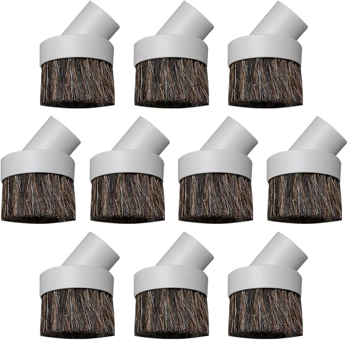 Selgo Universal Vacuum Cleaner Dusting Brush with Horse Hair Bristles, White (Dust Brush), Pack of 10