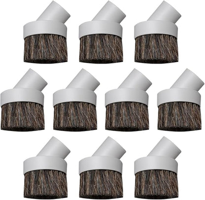 Selgo Universal Vacuum Cleaner Dusting Brush with Horse Hair Bristles, White (Dust Brush), Pack of 10