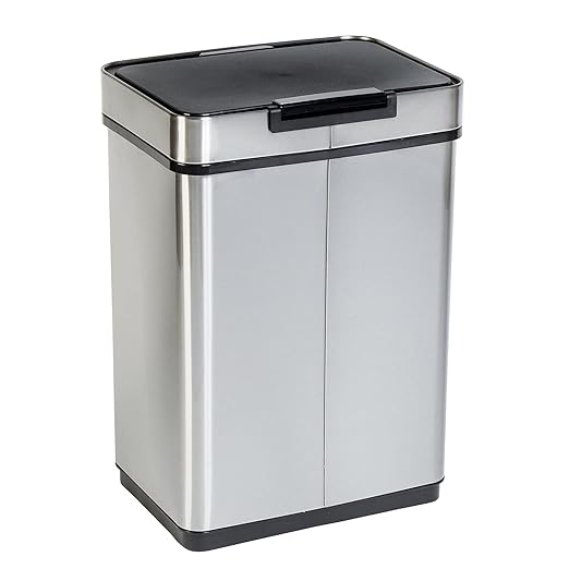 Honey-Can-Do 50L SS Sensor Trash Can TRS-08414 Silver
