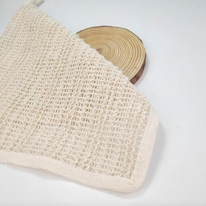 Natural Bath Body Washing Cloth, 100% Biodegradable Sisal Exfoliating Loofah Towel,