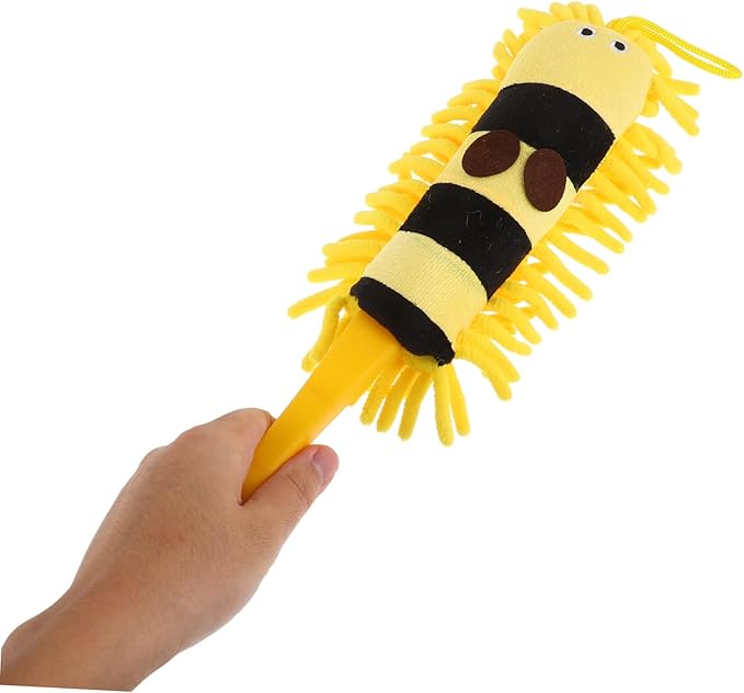 Cartoon Chenille Car Wash Brush with Long Handle Versatile Microfiber Duster for Vehicle Cleaning and Household Use Cute Animal Design for Efficient Dust Removal