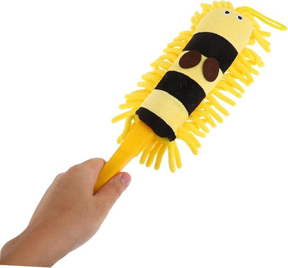 Cartoon Chenille Car Wash Brush with Long Handle Versatile Microfiber Duster for Vehicle Cleaning and Household Use Cute Animal Design for Efficient Dust Removal