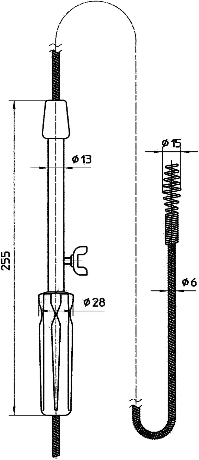 SANEI PR80-5M Pipe Cleaner, Length 16.4 ft (5 m), For Eliminating Clogging and Cleaning Drains, Double Winding Construction That Won't Break