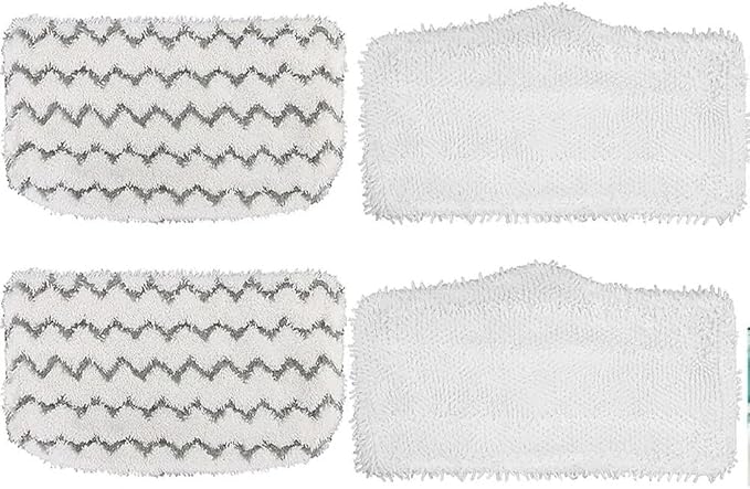 4 Pack Steam Mop Replacement Pads, Durable Microfiber Mop Pads Compatible with Shark S1000/S1000A/S1000C/S1000WM/S1001C, Washable Pads for Pet Owners and Families with Kids