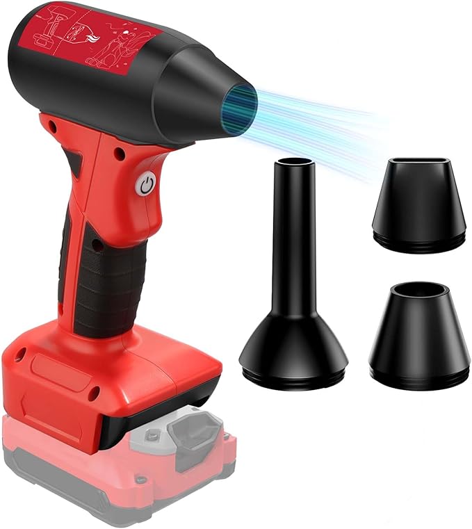 Cordless Leaf Blower, 130000 RPM High Speed Jet Fan, Compatible with Craftsman 20V Battery, Lightweight Handheld Electric Blower for Lawn Care, Yard, Patio, Dust & Debris Cleaning