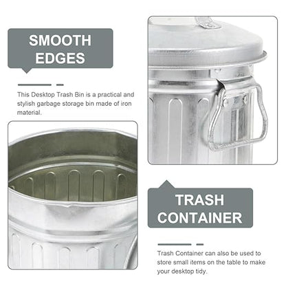 Zerodeko Ash Bucket with Lid Galvanized Iron Metal Fireplace Charcoal Bucket Ash Can Coal Bucket Small Trash Can Pen Storage Kitchen Compost Bin for Burning Stove B