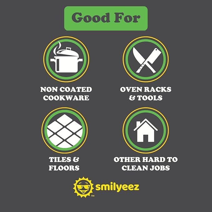Smilyeez Green Dotted Heavy Duty Scrubbing Sponge Refill for use with The Dish Daddy (Reg. TM) Dishwand (10 Pack) – Replacement Head - Ideal for Dishwashing and Kitchen Cleaning