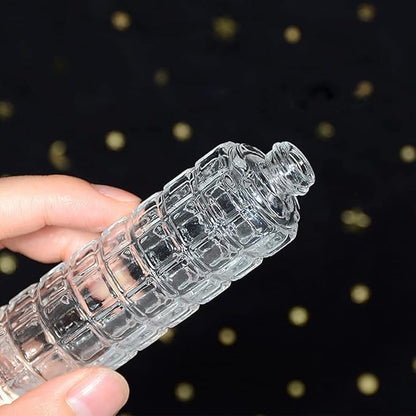 Glass Empty bottle Refillable Perfume Atomizer Spray Perfume Bottles 1 Ounce, Travel Cologne Bottle Portable (Silver)