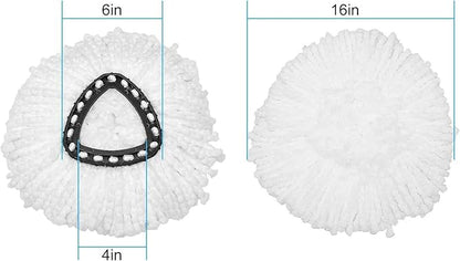 12Pack Spin Mop Heads Replacements - Easy Cleaning Microfiber Refills, 360 Degree Replacement Heads for All Hard Surfaced Floors