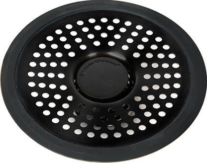 ShowerShroom Ultra Matte Black Hair Catcher, Stainless Steel Drain Protector, Fits All Shower Drains