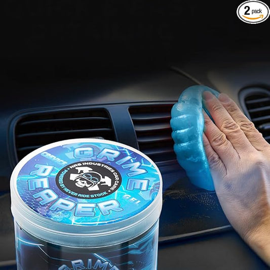2 Pack Grime Reaper Cleaning Gel | Clean Slime Putty | Auto Detailing | Car Interior Cleaner | Car Accessories | Electronic Products Keyboard Cleaner | Dust Remover