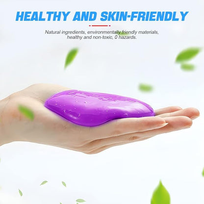 Moly Magnolia Cleaning Gel for Car, Auto Detailing Tools Car Interior Cleaner Putty, Dust Cleaning Mud Removal, Putty Cleaning Keyboard Cleaner for PC Laptop Keyboard Tablet Air Vents Camera (Purple)
