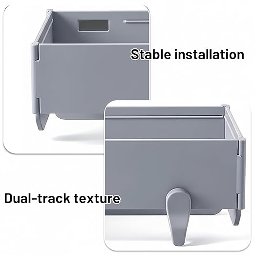 2PCS Foldable Trash Bag Holder, Portable Hanging Garbage Can Rack with Fixing Snap for Kitchen Cabinet Doors, Ideal for Small Spaces, RVs and Camping
