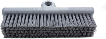 SPARTA 40423EC23 Plastic Floor Scrub Brush, Wall Brush, Equipment Brush With Nonabsorbent Bristles For Industrial Kitchens, Hospitals, Commercial Cleaning, 10 Inches, Gray, (Pack of 2)