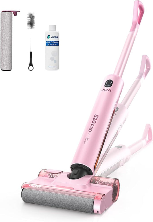 JONR S20 Pro 180° Lay Flat Wet Dry Vacuum Cleaner - Smart Adjusting Suction Cleans Under Low Furniture (3.5"), Self-Cleaning, 2-in-1 Vacuum and Mop for Pet Hair, Kitchen Spills & All Floor (L)