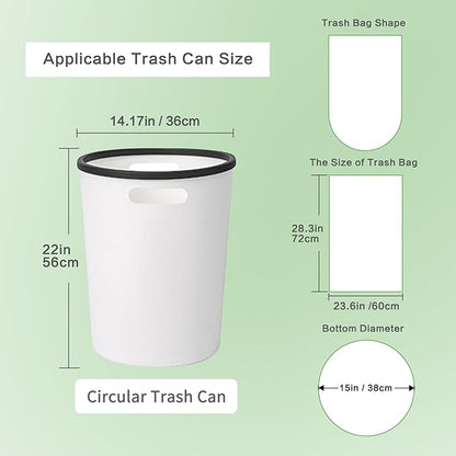 Toplive 13 Gallon Trash Bag 45 Count Garbage Bag 2 Mil Thickness Degradable Unscented Trash Bags Wastebasket Bin Liners for Home Outdoor Garden Canteen Kitchen Trash Can (3 Rolls