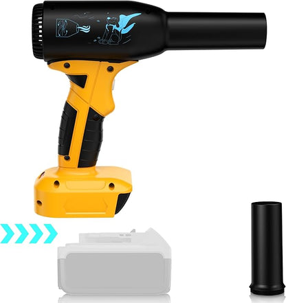 Cordless Leaf Blower for Dewalt 20V Max Battery(No Battery), Jet Dry Mini Blowers Up to 90000RPM, Compressed Air Dusters, Leaf Blower Cordless for Drying,Cleaning,Keyboard,BBQ
