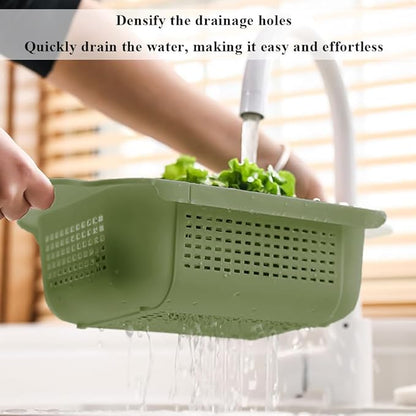 Dish Drying Rack for Kitchen Counter, Retractable Draining Basket in Sink Dish Drainers, Multipurpose Dish Dryer Rack for Inside Sink, Over The Sink Dish Racks for Cleaning & Draining the Water