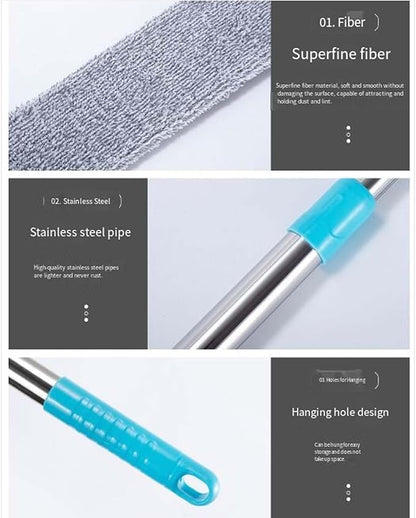 2026 Upgraded Retractable Gap Dust Cleaning Artifact with 3 Microfiber Dusting Cloths,Extendable Duster Cleaning Tool,Reusable Washable Dusting Wand for Home,Ceiling,Blinds,Furniture (60in)