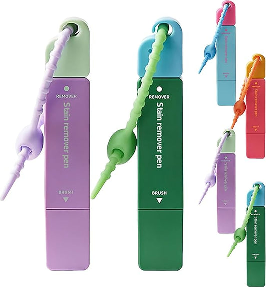 Double-Headed Instant Stain Remover Pen, Portable Dual-Tip Stain Remover Pen for Clothes Spot, Instant Fabric Stains Removers Pens for Oil Wine and Food Stains, Dates, Office, Travel Using (Combo 6)