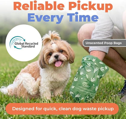Best Pet Supplies Dog Poop Bags for Waste Refuse Cleanup, Doggy Roll Replacements for Outdoor Puppy Walking and Travel, Leak Proof and Tear Resistant, Thick Plastic - Green (Unscented), 150 Bags